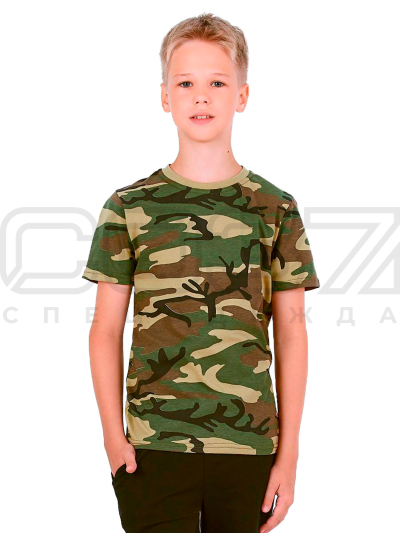 Футболка-трикотажная-цв.-кмф,-зелёный-1